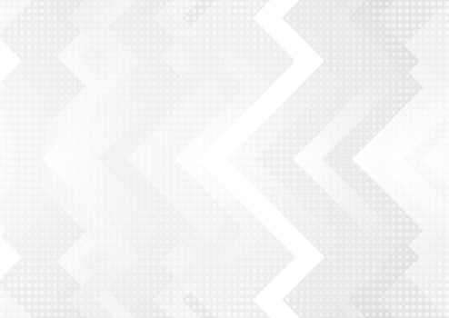 Grey and white tech arrows abstract background vector