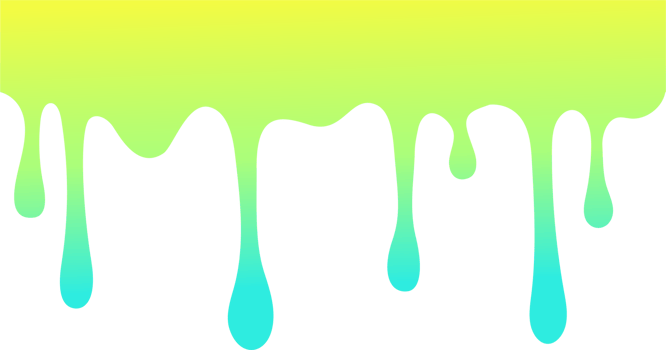 Melted drips shape. Drop flow of neon gradient liquid. Sauce chocolate ink splashes. png