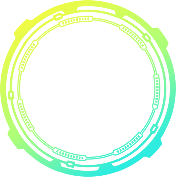 HUD futuristic element. Abstract optical neon aim. Circle geometric shape for virtual interface and games. Camera viewfinder for sniper weapon. png