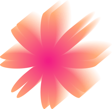Y2k gradient flower. Holographic soft aura. Blurred aesthetic shape. Y2k gradient flower png