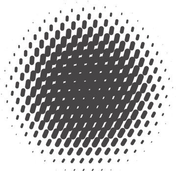 Circle dots with halftone pattern. Round gradient background. Element with gradation points texture. Abstract geometric shape. png