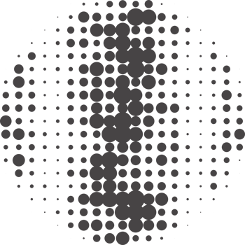Circle dots with halftone pattern. Round gradient background. Element with gradation points texture. Abstract geometric shape. png