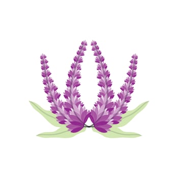 Lavender Logo, Purple Plant Vector, Garden Design, Illustration Symbol Template vector