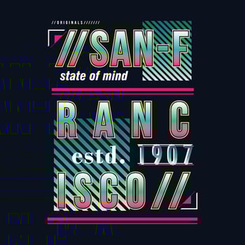 san francisco lettering, abstract graphic, typography vector, t shirt print, casual style, and other use vector