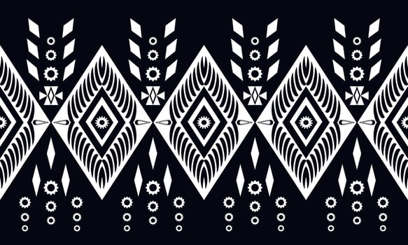 ethnic geometric pattern design for background or wallpaper ,illustration, fabric, clothing, carpet, textile, batik, embroidery. vector