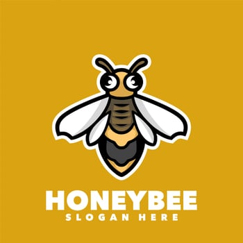 Honeybee simple mascot vector