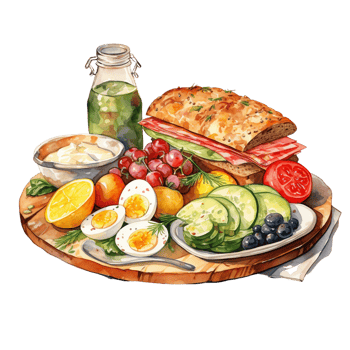 Healthy breakfast is useful for everyone. png