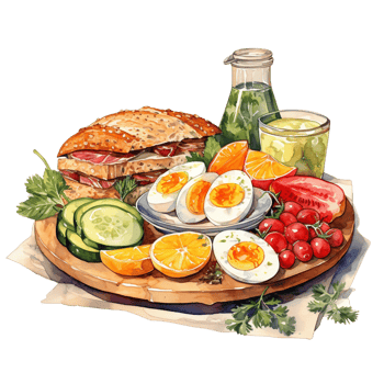 Healthy breakfast is useful for everyone. png