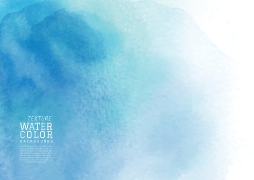 Blue liquid stain watercolor background vector
