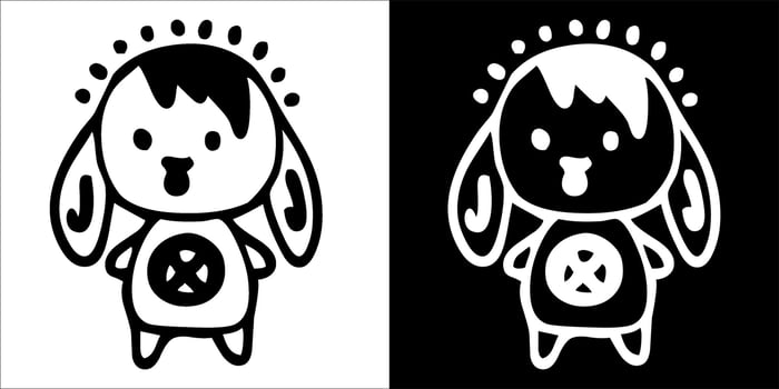 illustration, vector graphic of rabbit icon