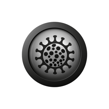 3d black virus icon png