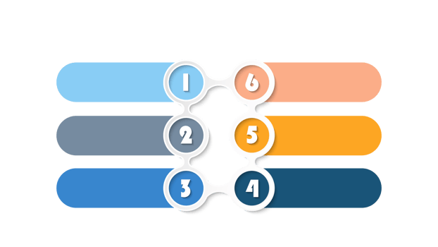 Infographic process design 6 options or steps. png