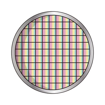 Flat design silicon wafer icon. Vector. vector