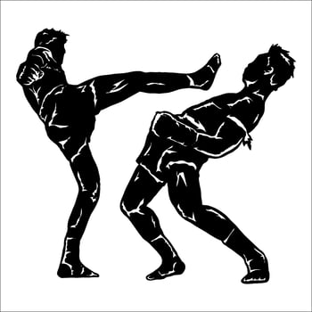 muay thai logo vector silhouette