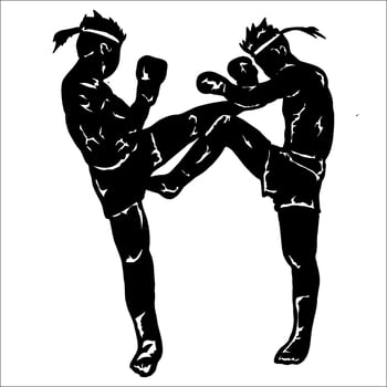 muay thai logo vector silhouette