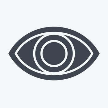 Icon Visual Performance. related to Art and Media symbol. glyph style. simple design editable vector