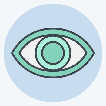Icon Visual Performance. related to Art and Media symbol. color mate style. simple design editable vector