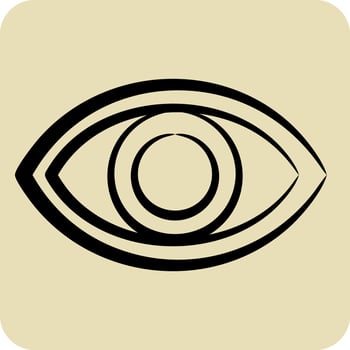 Icon Visual Performance. related to Art and Media symbol. hand drawn style. simple design editable vector