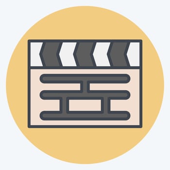 Icon Movie. related to Art and Media symbol. color mate style. simple design editable vector