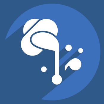 Icon Color Management. related to Art and Media symbol. long shadow style. simple design editable vector