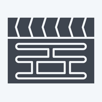 Icon Movie. related to Art and Media symbol. glyph style. simple design editable vector