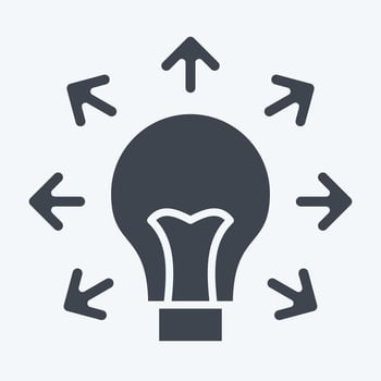 Icon Sharing Idea. related to Art and Media symbol. glyph style. simple design editable vector