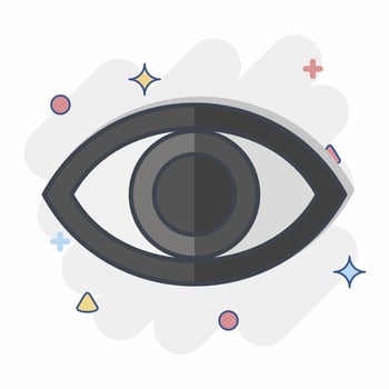 Icon Visual Performance. related to Art and Media symbol. comic style. simple design editable vector