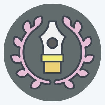 Icon Premium Quality. related to Art and Media symbol. color mate style. simple design editable vector