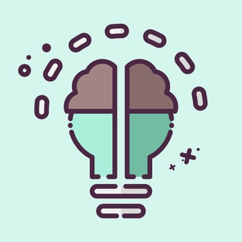 Icon Brainstorming. related to Art and Media symbol. MBE style. simple design editable vector