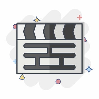Icon Movie. related to Art and Media symbol. comic style. simple design editable vector