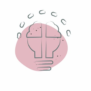 Icon Brainstorming. related to Art and Media symbol. Color Spot Style. simple design editable vector