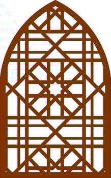 Simple Vector Pattern for Laser Cutting, Decoration, and Ornament. Metal design, wood carving, vector