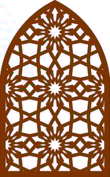 Simple Vector Pattern for Laser Cutting, Decoration, and Ornament. Metal design, wood carving, vector