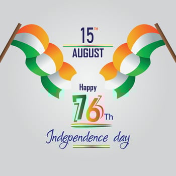 Indian holiday happy 76th India independence day poster vector