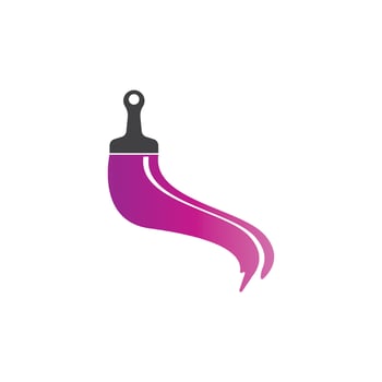 Paint brush icon logo design template vector image