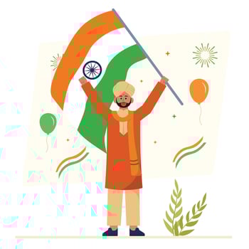 Indian Independence Festival Illustration vector