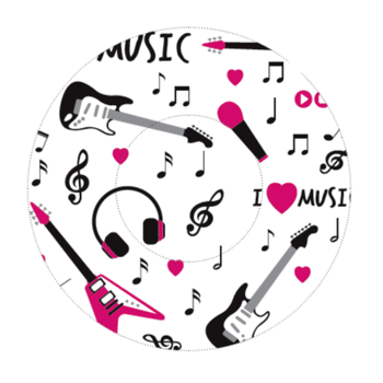 Icons set with music pattern, cupcakes form temlpate png