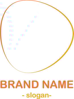 Colored logo idea, creative logotype concept template, business logo shape vector illustration