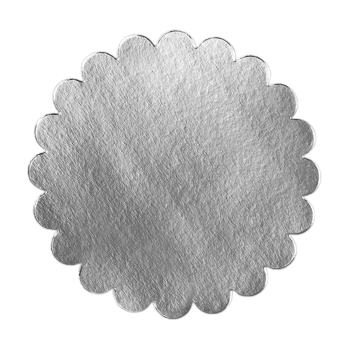 Round silver tray pattern isolated over transparent background png illustration, confectionery plate object