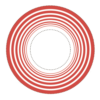 Round icon with red circles pattern png