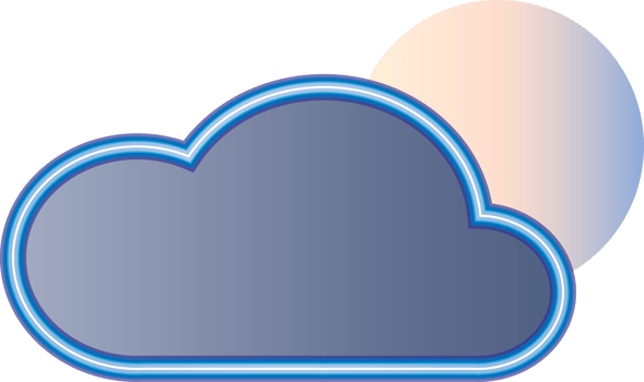 Cloud icon element for decoration backgrounds png