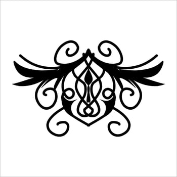 Vintage Baroque Victorian frame floral border ornament leaf scroll engraved retro floral decorative design pattern black and white tattoo Japanese filigree calligraphy vector batik, illustration class