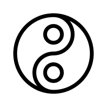 Yin And Yang Icon Vector Symbol Design Illustration