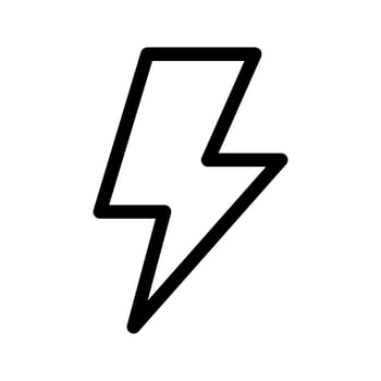 Lightning Bolt Icon Vector Symbol Design Illustration