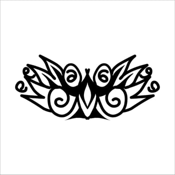 Vintage Baroque Victorian frame floral border ornament leaf scroll engraved retro floral decorative design pattern black and white tattoo Japanese filigree calligraphy vector batik, illustration class