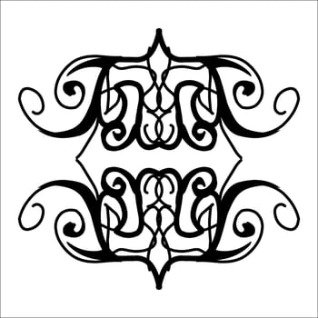 Vintage Baroque Victorian frame floral border ornament leaf scroll engraved retro floral decorative design pattern black and white tattoo Japanese filigree calligraphy vector batik, illustration class