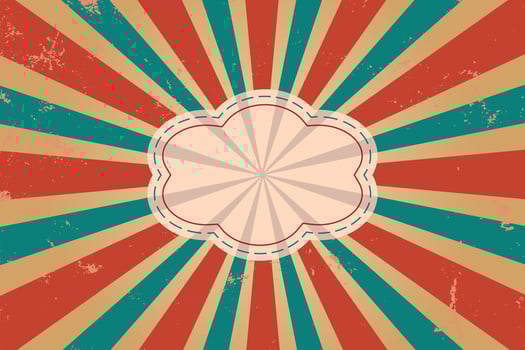 Motion Zoom Line vintage rays sunburst retro background With Grunge style vector