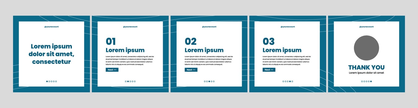 simple carousel or microblog template for social media posts vector