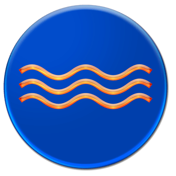 Orange waves icon isolated over transparent background png