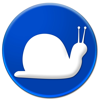 White snail icon isolated over transparent background png